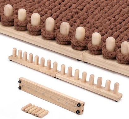 32 Inch Chunky Blanket Loom Adjustable Wooden Loom by Unknown