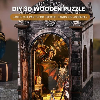 DIY Book Nook Kit LED 3D Puzzle - Dragon's Treasure Labyrinth - Image 4