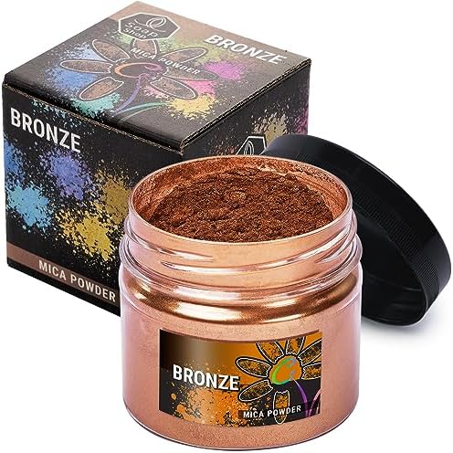 Bronze Mica Powder for Resin Coloring 2 oz - Pigment Powder for Nails by ALEXES