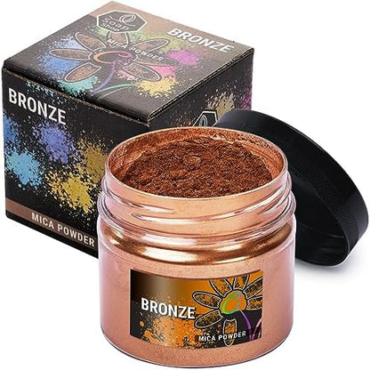Bronze Mica Powder for Resin Coloring 2 oz - Pigment Powder for Nails by ALEXES