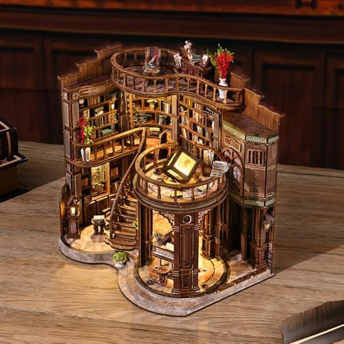 Book Nook Kit for Adults, DIY Miniature House Dreamy Library - Image 2