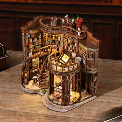 Book Nook Kit for Adults, DIY Miniature House Dreamy Library - Image 2