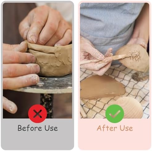 ZENFUN 8 Pcs 8 Sizes Half Round Pottery Tools Set, Wooden Ceramic Top Tool Clay Tools for Making Pottery Bowls and Plates, Wooden Split Balls Half-Round for DIY Crafts - Image 5