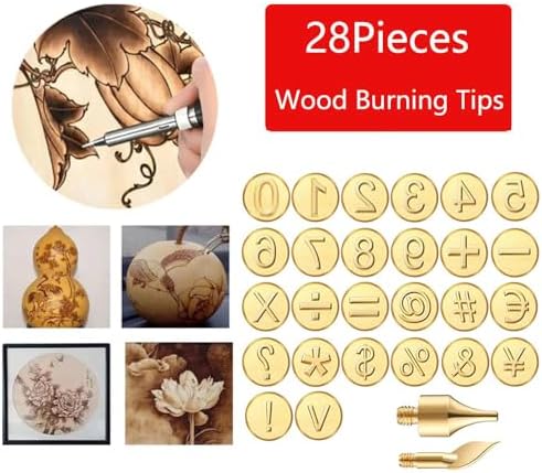 Wood Burning Tips Letters Uppercase Alphabet Branding and Personalization Set for Wood and Other Surfaces by Wooden Letters (Golden) - Image 2