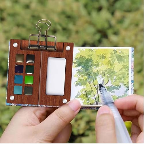 Mini Travel Watercolor Paint Set - Pocket 8-Color Paint Art Kit - Image 5