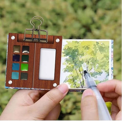 Mini Travel Watercolor Paint Set - Pocket 8-Color Paint Art Kit - Image 5