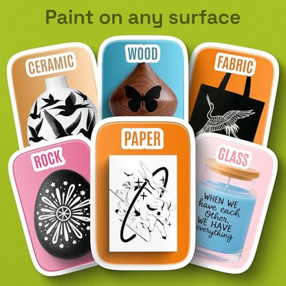 ARTISTRO Black Dual-Tip Acrylic Paint Marker Pens - Set of 24 - Image 3