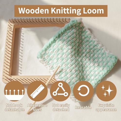 FOSA Wooden Knitting, Hand Craft, Knitting Board Tool, for DIY Weaving Beginners Adults and Children (30 * 30cm) - Image 2