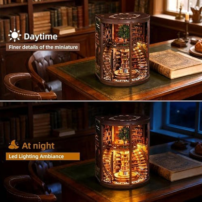 CRIOLPO Book Nook Kits DIY Miniature House Kit with LED Lights for Adults - Image 5