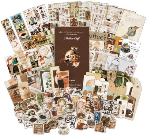 Diuhofart Coffee Scrapbooking Kit, TN Notebook & Journaling Stickers by Diuhofart