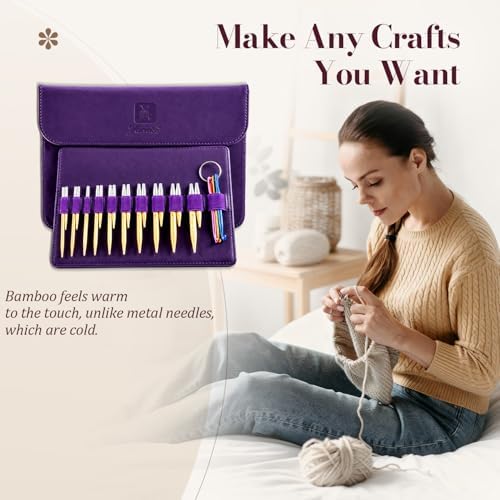 Yarniss 10 Size Shortie Circular Knitting Needles Set with Cable 3.25~6.5mm - Image 5