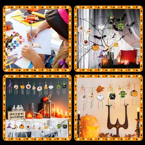 JellyArch Halloween 30 Pack DIY Wind Chime Kit Art and Crafts - Image 6