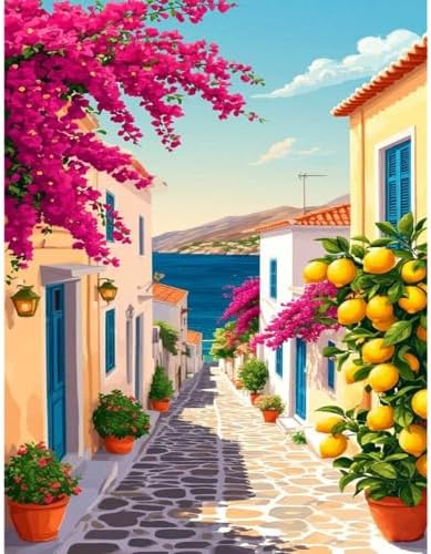 Ycydilirab Landscape Paint by Numbers Kits for Adults - Paint by Numbers Adults,DIY Acrylic Paint by Number Adult Drawing Colorful Paintworks Artwork for Gifts and Wall Decor 16x20inch by Ycydilirab