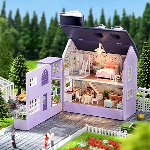 CUTEROOM DIY Miniature House Kit Wooden Craft Gift for Adult-Happy House - Image 5