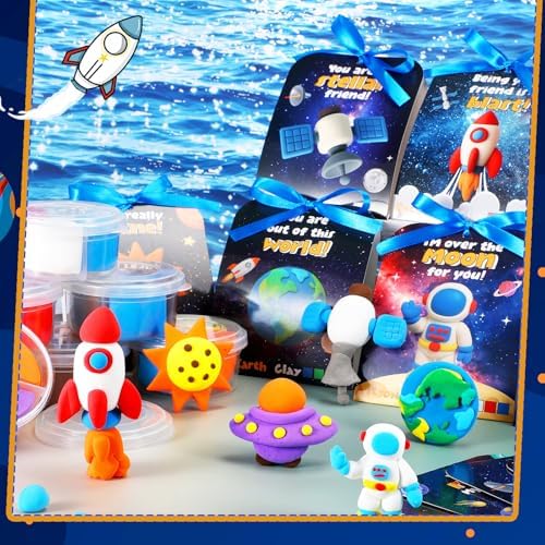 Capoda 30 Sets Outer Space Air Dry Clay Kit for Kids Space Craft Kit Gifts - Image 5