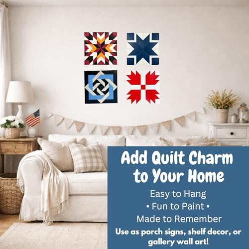 9 Inch Barn Quilt Kit Set 4 | Boho, Milky Way Star, HST, Pineapple - Image 4