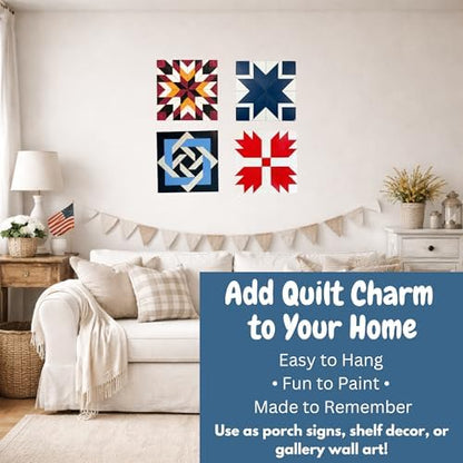 9 Inch Barn Quilt Kit Set 4 | Boho, Milky Way Star, HST, Pineapple - Image 4