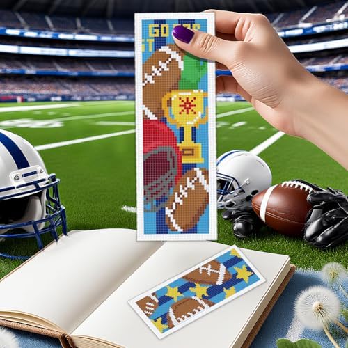 ORIGACH 6 Rugby Set Cross Stitch Bookmark Kit for Beginner - Image 5