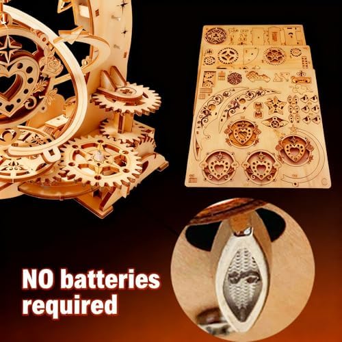 3D Wooden Puzzles for Adults Teens DIY Music Box Wood Model Kit Craft Kits - Image 4
