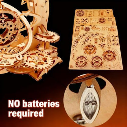 3D Wooden Puzzles for Adults Teens DIY Music Box Wood Model Kit Craft Kits - Image 4