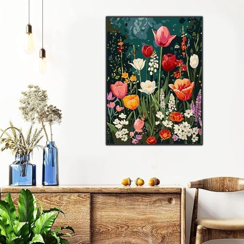 Meothan Framed Paint by Numbers Kits for Adults 12x16in with Wooden Easel - Image 5