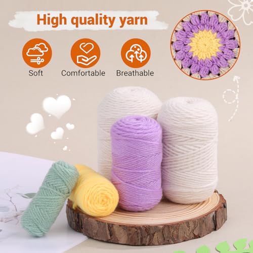 Fedmut Crocheted Starter Kit Phone Bag Crochet Kit with Yarn Hook for Adult - Image 4