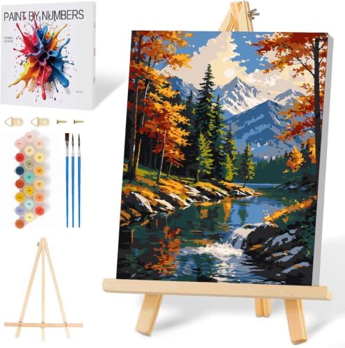 Mowana Landscape Paint by Numbers Kit for Adults Beginners by Mowana