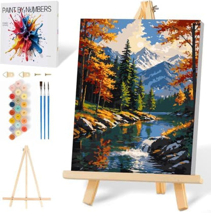 Mowana Landscape Paint by Numbers Kit for Adults Beginners by Mowana