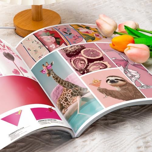 EggSun Vision Board Supplies with 1200+ Images & Quotes Collage Magazine Book, Wall Clip Art Scrapbook Journal Kit for Vision Board Making Beginners Women Men Teen Girls Coquette Room Decors (Preppy) - Image 4