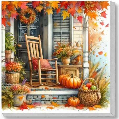 Fall Paint by Numbers Kit for Adults,Landscape Paint by Number With Frame by TCDZMYGS
