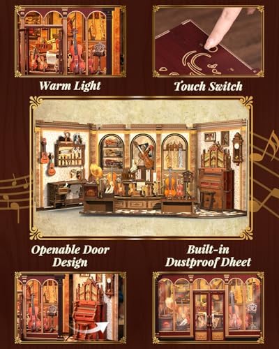 Book Nook Kit for Adults, DIY Miniature Dollhouse Kit (Bach Strings) - Image 3
