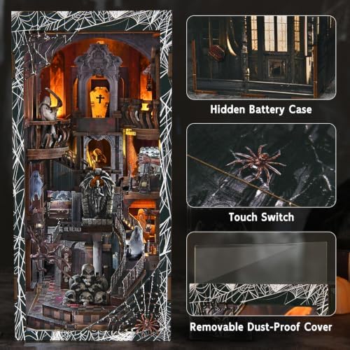 CCCDF Haunting Relics Book Nook Kit, DIY Miniature Dollhouse Kit - Image 5