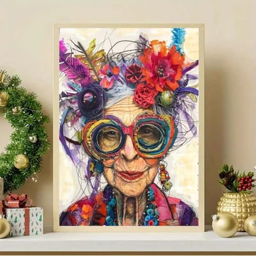 GEMFAMILY Funny Grandma Paint by Numbers Kit for Adults，DIY Paint by Number Kit on Canvas for Beginners Home Wall Decor Art Canvas Acrylic Paints Crafts 16 x 20 Inch - Image 4