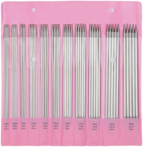 Aeelike Double Pointed Knitting Needles Set, Short Straight Needle, 11 Size by Aeelikescrochetworld