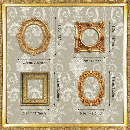 100 Pcs Vintage Frame Stickers Metallic - Image 6