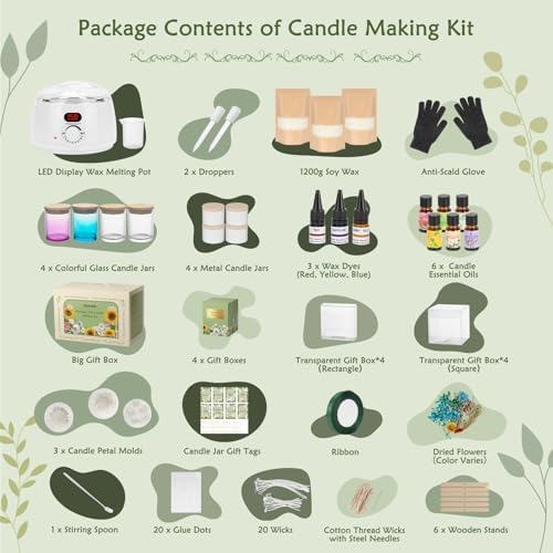 ZEROMX Candle Making Kit for Adult Beginners with Digital Wax Melting Pot - Image 2