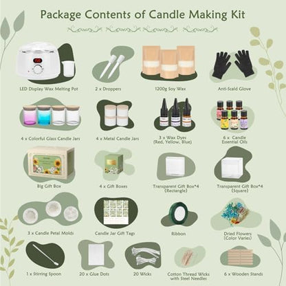 ZEROMX Candle Making Kit for Adult Beginners with Digital Wax Melting Pot - Image 2