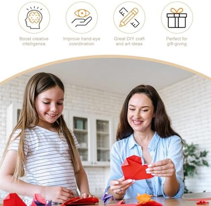 MECCANIXITY 100 Sheet Origami Paper Double Sided 20 Colors 11.7 x 8.3 Inch Square Sheet for Art Craft Project, Beginners, Gifts Decor - Image 7