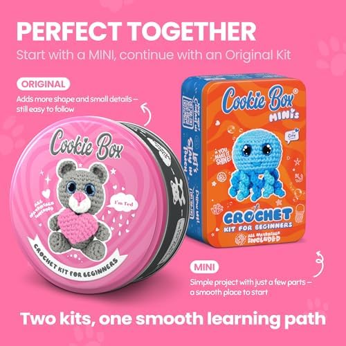 Cookie Box Crochet Kit for Beginners, Bear Ted - Image 5