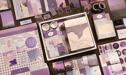 emmoolife 348 Pcs Scrapbooking Supplies Kit, Vintage Aesthetic Scrapbook Kit for Bullet Junk Journal, Stationery, A6 Grid Notebook, DIY Journaling Supplies, Birthday Craft Gift for Teen Girl Women - Image 6