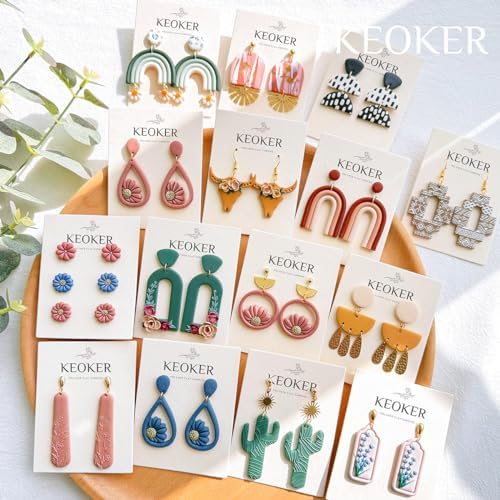 Keoker 123 PCS Clay Earring Making Kit, Polymer Clay Jewelry Making Kit for Teens and Adults, Fashion Designer Kits, Polymer Clay Earrings Kit Crafts, Great Gifts - Image 6