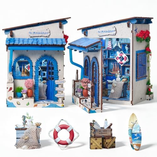 Book Nook Kit - Beach Corner DIY Miniature House Dollhouse Booknook Kit by IECREATE