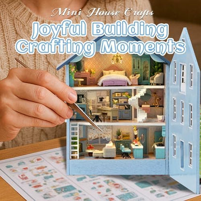 Kisoy Romantic and Cute Dollhouse Miniature DIY House Kit Creative Room Perfect DIY Gift for Friends, Lovers and Families (Molan House) - Image 6
