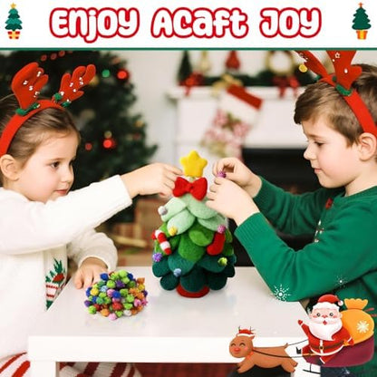 KIDS KING Needle Felting Kit for Handicraft Beginners Teens & Adults – Christmas Tree Felting with Instruction, Material Tools: Wool, Needles, Felting Pad, Home Decorations for Christmas - Image 6