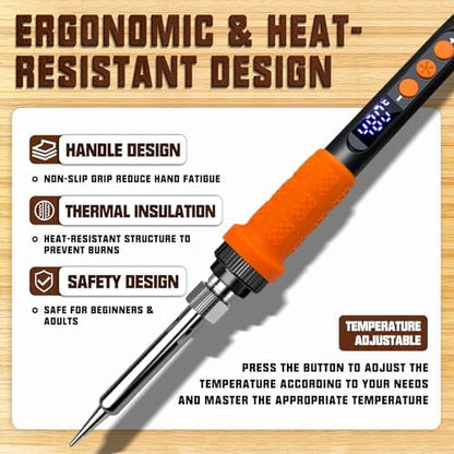 Wood Burning Kit, Standard Style Set, LCD Digital Pyrography Pen - Image 2