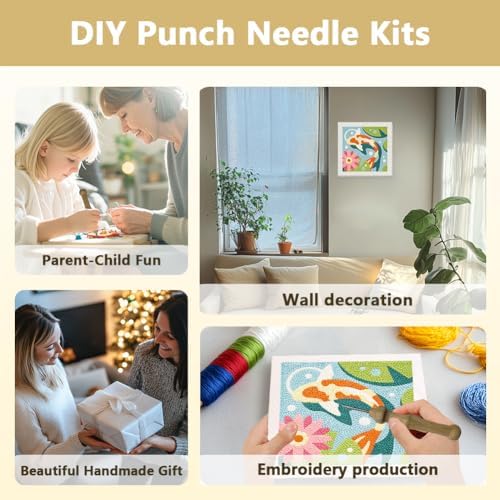 DOODLREAM Fish DIY Punch Needle Embroidery Kit for Beginner - Image 4