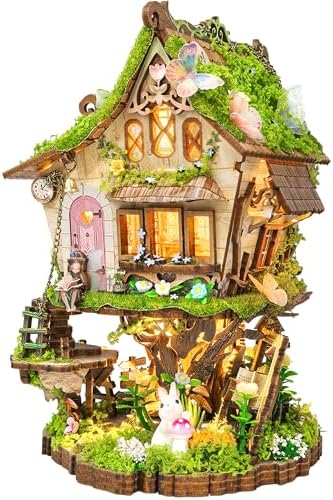 Book Nook Kit DIY Miniature House 3D Wooden Puzzle - Rowan's Tree House by Homedecorexpert