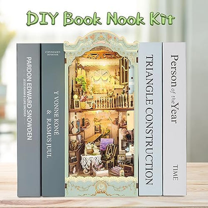 CRIOLPO Dollhouses Book Nook Kit for Adults - DIY Book Nook with LED Light - Image 2