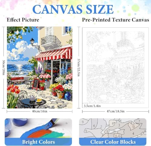 ZRIZQ Paint by Numbers Kit for Adults Beginner Landscapes,City Scape,16x20 - Image 2