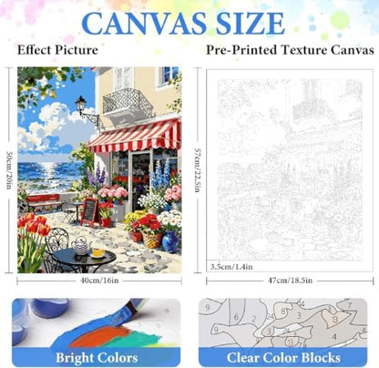 ZRIZQ Paint by Numbers Kit for Adults Beginner Landscapes,City Scape,16x20 - Image 2